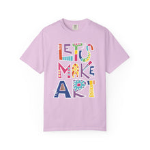 Load image into Gallery viewer, Let's Make Art T-Shirt Comfort Colors Tee– Colorful Creative Graphic Tee for Artists