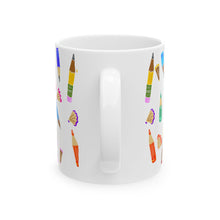 Load image into Gallery viewer, Tiny Pencils Mug — Artistic Teacher & Student Coffee Cup (11oz/15oz)