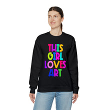 Load image into Gallery viewer, This Girl Loves Art Unisex Heavy Blend™ Crewneck Sweatshirt