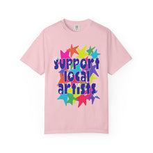 Load image into Gallery viewer, Support Local Artist Stars- Unisex Garment-Dyed T-shirt