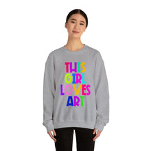 Load image into Gallery viewer, This Girl Loves Art Unisex Heavy Blend™ Crewneck Sweatshirt