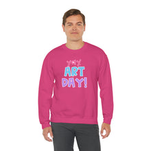Load image into Gallery viewer, YAY, Art Day! Unisex Heavy Blend™ Crewneck Sweatshirt