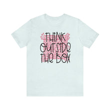 Load image into Gallery viewer, Think outside the box! Unisex Jersey Short Sleeve Tee
