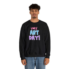 Load image into Gallery viewer, YAY, Art Day! Unisex Heavy Blend™ Crewneck Sweatshirt