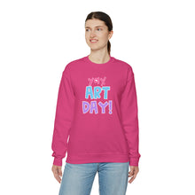 Load image into Gallery viewer, YAY, Art Day! Unisex Heavy Blend™ Crewneck Sweatshirt
