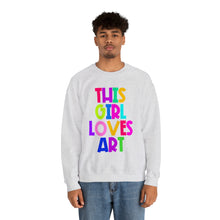 Load image into Gallery viewer, This Girl Loves Art Unisex Heavy Blend™ Crewneck Sweatshirt