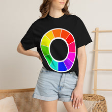 Load image into Gallery viewer, Color Wheel T-Shirt — Vibrant Rainbow Graphic Tee