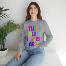 Load image into Gallery viewer, This Girl Loves Art Unisex Heavy Blend™ Crewneck Sweatshirt