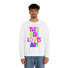 Load image into Gallery viewer, This Girl Loves Art Unisex Heavy Blend™ Crewneck Sweatshirt