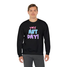 Load image into Gallery viewer, YAY, Art Day! Unisex Heavy Blend™ Crewneck Sweatshirt