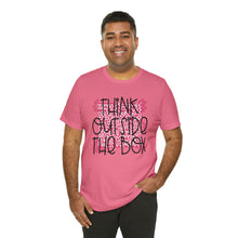Load image into Gallery viewer, Think outside the box Unisex Jersey Short Sleeve Tee