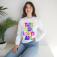 Load image into Gallery viewer, This Girl Loves Art Unisex Heavy Blend™ Crewneck Sweatshirt