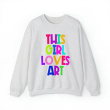 Load image into Gallery viewer, This Girl Loves Art Unisex Heavy Blend™ Crewneck Sweatshirt