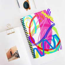 Load image into Gallery viewer, White Abstract Spiral Notebook - Ruled Line