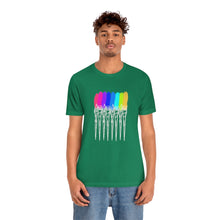 Load image into Gallery viewer, White Rainbow Brushes: Unisex Jersey Short Sleeve Tee