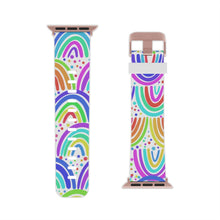Load image into Gallery viewer, White Background Rainbow Watch Band for Apple Watch
