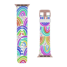 Load image into Gallery viewer, White Background Rainbow Watch Band for Apple Watch