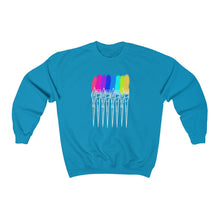 Load image into Gallery viewer, White Rainbow Brushes: Unisex Heavy Blend™ Crewneck Sweatshirt