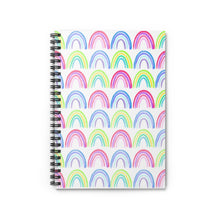 Load image into Gallery viewer, White Rainbow Spiral Notebook - Ruled Line