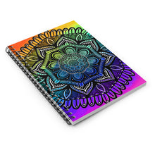 Load image into Gallery viewer, Mandala Rainbow Spiral Notebook - Ruled Line