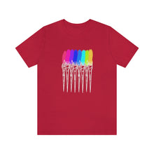 Load image into Gallery viewer, White Rainbow Brushes: Unisex Jersey Short Sleeve Tee