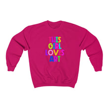 Load image into Gallery viewer, This Girl Loves Art: Unisex Heavy Blend™ Crewneck Sweatshirt