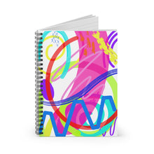Load image into Gallery viewer, White Abstract Spiral Notebook - Ruled Line