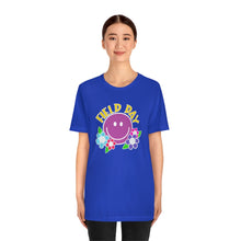 Load image into Gallery viewer, Field Day Smilie with Flowers! Unisex Jersey Short Sleeve Tee