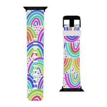 Load image into Gallery viewer, White Background Rainbow Watch Band for Apple Watch