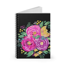 Load image into Gallery viewer, Pink Floral Spiral Notebook - Ruled Line
