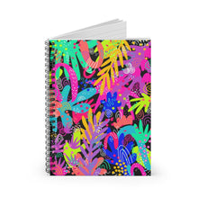 Load image into Gallery viewer, Black Abstract Spiral Notebook - Ruled Line