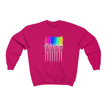 Load image into Gallery viewer, White Rainbow Brushes: Unisex Heavy Blend™ Crewneck Sweatshirt