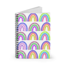 Load image into Gallery viewer, White Rainbows Spiral Notebook - Ruled Line