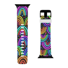 Load image into Gallery viewer, Black Background Rainbow Watch Band for Apple Watch