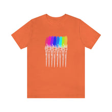 Load image into Gallery viewer, White Rainbow Brushes: Unisex Jersey Short Sleeve Tee