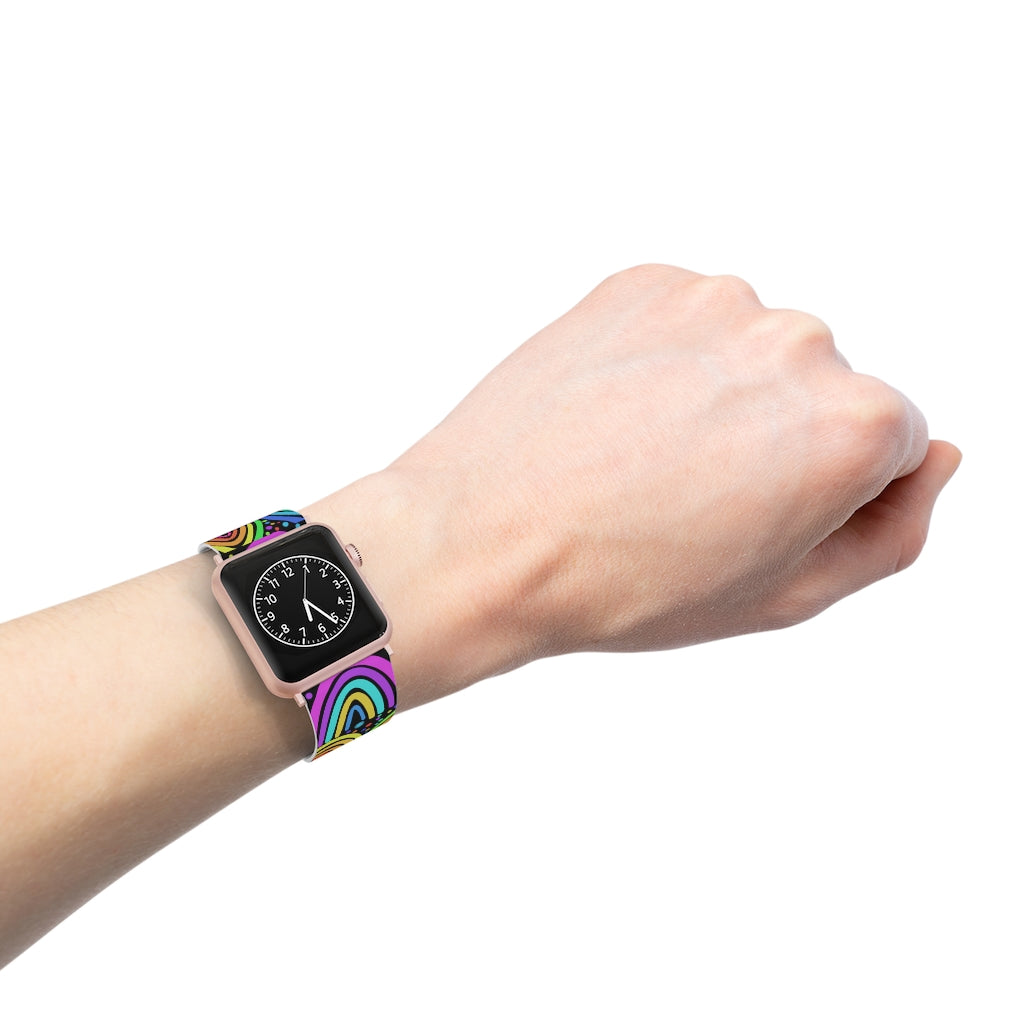 Black Background Rainbow Watch Band for Apple Watch Kayla Koslow Art