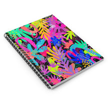 Load image into Gallery viewer, Black Abstract Spiral Notebook - Ruled Line