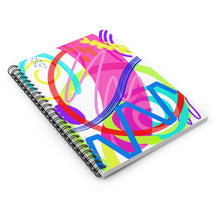 Load image into Gallery viewer, White Abstract Spiral Notebook - Ruled Line