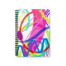 Load image into Gallery viewer, White Abstract Spiral Notebook - Ruled Line