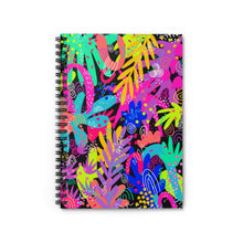 Load image into Gallery viewer, Black Abstract Spiral Notebook - Ruled Line