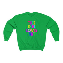 Load image into Gallery viewer, This Girl Loves Art: Unisex Heavy Blend™ Crewneck Sweatshirt