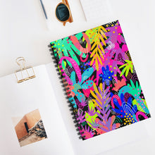 Load image into Gallery viewer, Black Abstract Spiral Notebook - Ruled Line