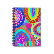 Load image into Gallery viewer, Neon Rainbows Spiral Notebook - Ruled Line