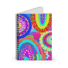 Load image into Gallery viewer, Neon Rainbows Spiral Notebook - Ruled Line