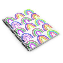 Load image into Gallery viewer, White Rainbows Spiral Notebook - Ruled Line
