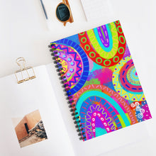 Load image into Gallery viewer, Neon Rainbows Spiral Notebook - Ruled Line