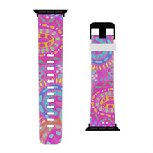Load image into Gallery viewer, Pink Painted Rainbows Watch Band for Apple Watch