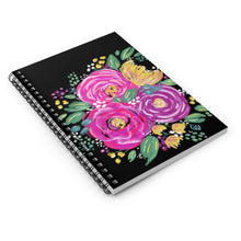 Load image into Gallery viewer, Pink Floral Spiral Notebook - Ruled Line