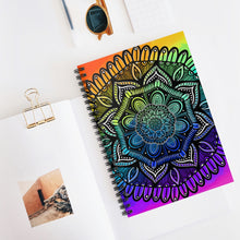 Load image into Gallery viewer, Mandala Rainbow Spiral Notebook - Ruled Line