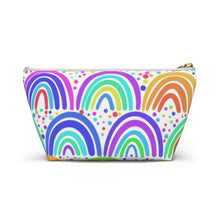 Load image into Gallery viewer, Rainbow Accessory Pouch w T-bottom
